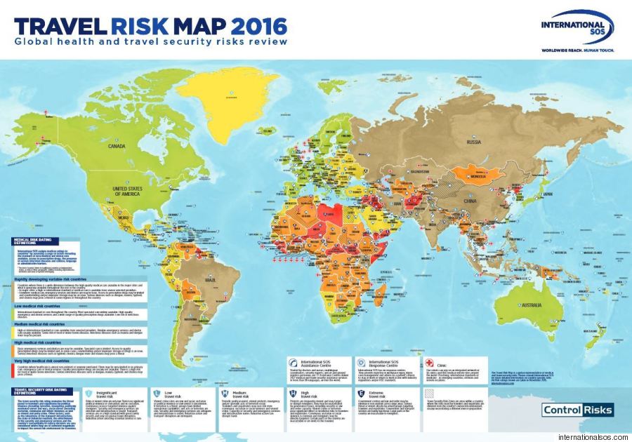 Αυτά είναι τα πιο επικίνδυνα μέρη του κόσμου για το 2016