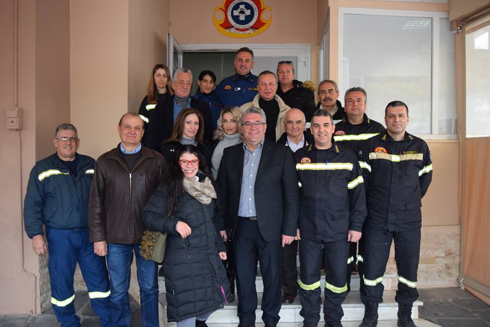 Επίσκεψη Δημάρχου Δράμας και Επικεφαλής της Παράταξης «Ενώνουμε τη Δράμα» κ. Χριστόδουλου Μαμσάκου στην Πυροσβεστική Υπηρεσία Δράμας.