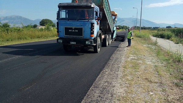 Εκτέλεση έργου “Συντήρηση-ασφαλτόστρωση τμήματος της Ε.Ο. Δράμας-Σερρών από έξοδο οικισμού Αργυρούπολης έως όρια Ν.Σερρών” 22 7 2020